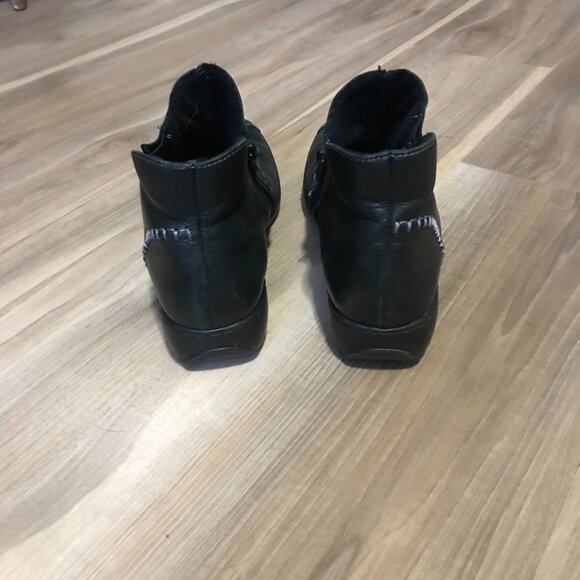 Rieker Ladies Black Ankle Boots Size 41 - Picture 3 of 6